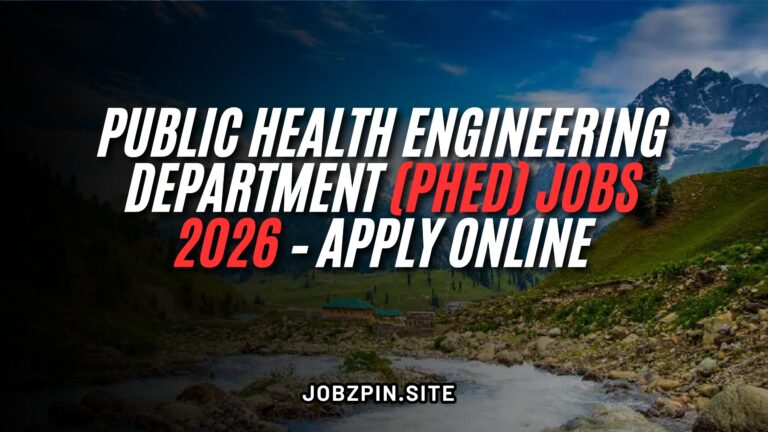 Public Health Engineering Department (PHED) Jobs 2026 – Apply Online